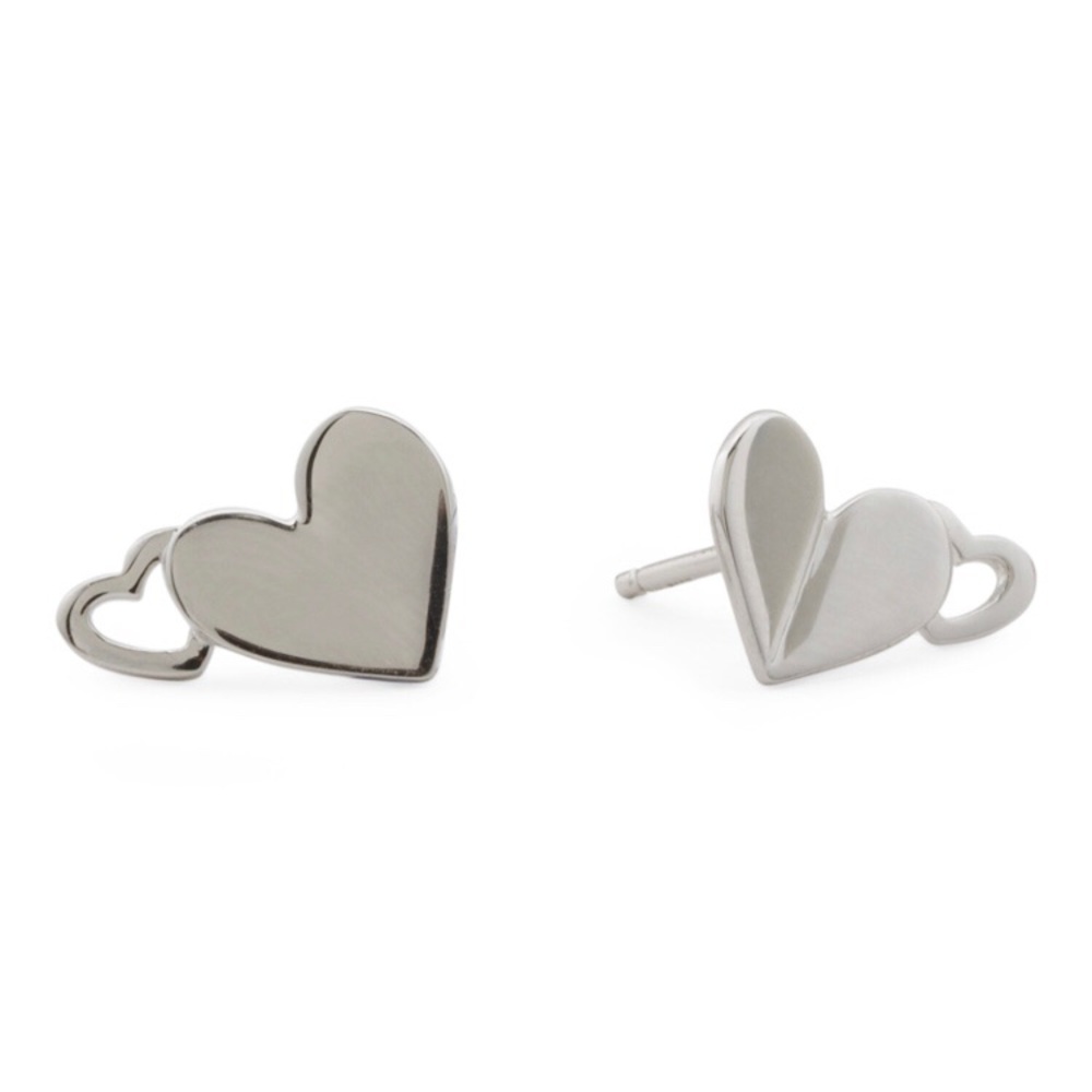 ❤️ NWT! CHARRIOL Mouni double heart stud earrings